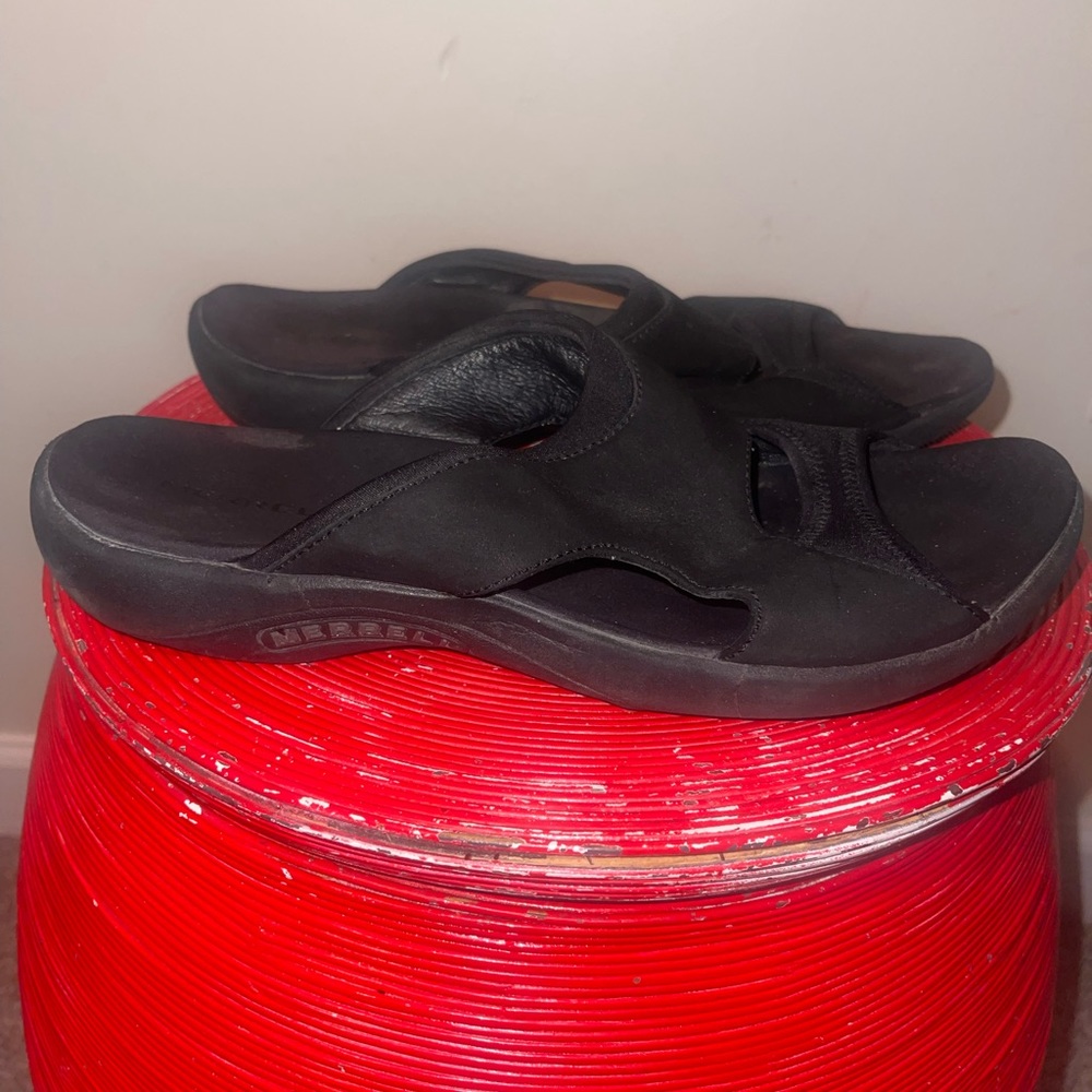 Merrell Palmetto Midnight Slides, Women Size 10, Black